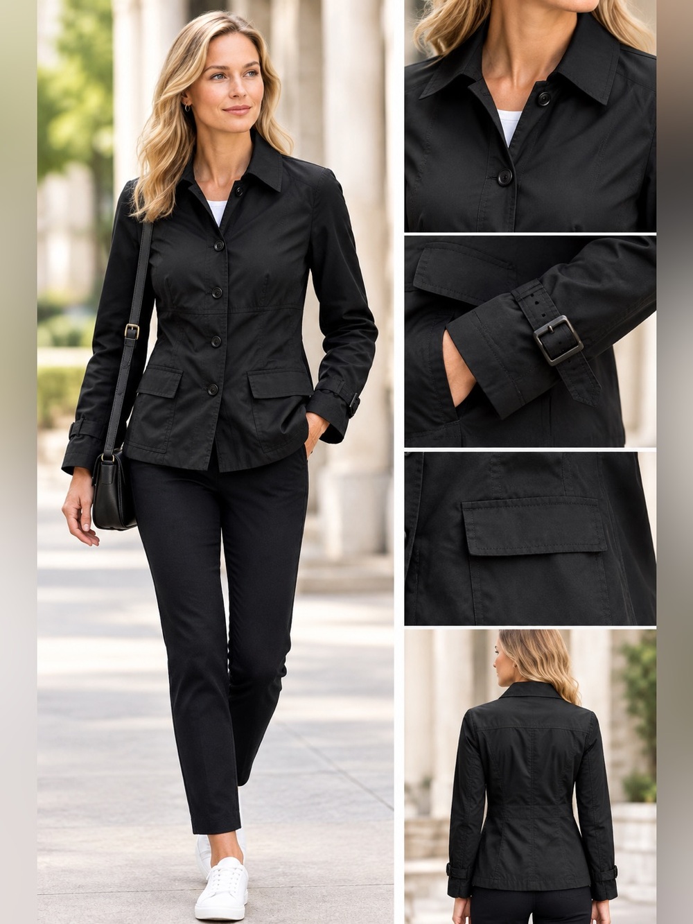 Authentic 'S Max Mara Button Front Safari Utility Jacket | US 6 Made in Italy